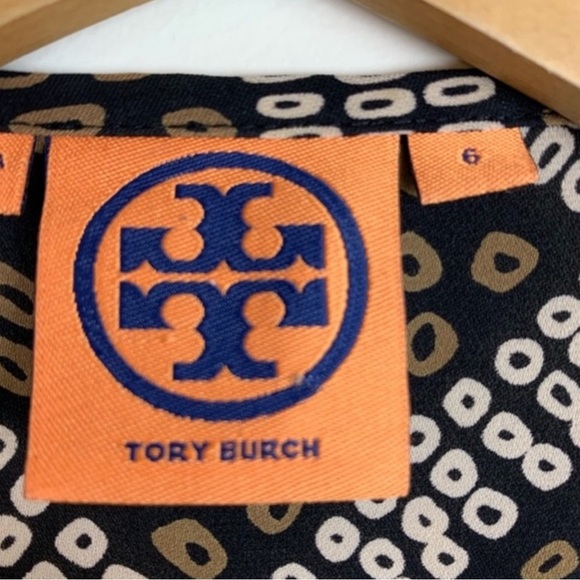 Tory Burch Silk Peplum Ruffle Blouse Size 6 - Picture 5 of 6